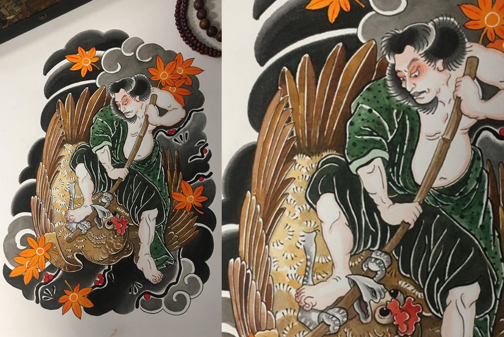 Meilleur tatoueur tatoueuse sur Bordeaux Talence japonais floral tatou tattoo tatouage tatouages